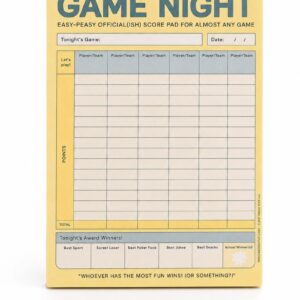 Game Night Score Pad