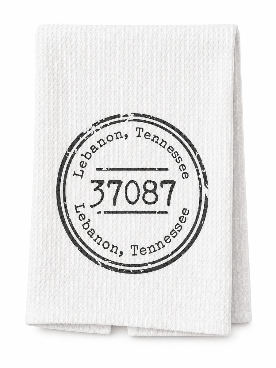 Lebanon, Tennessee Zip Code Kitchen Towel