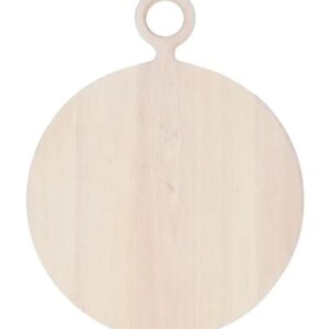 Light Natural Wood Round Serving Board
