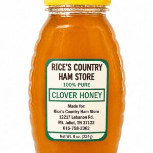 Rice’s Country Ham Store 100% Pure Clover Honey – 8oz Bottle