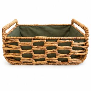 Small Woven Gift Basket with Green Liner