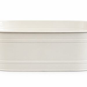 Large White Metal Gift Bucket