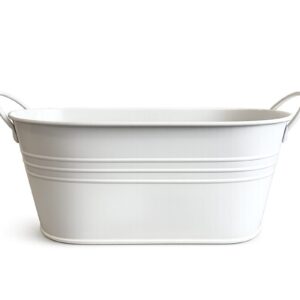 Small White Metal Bucket