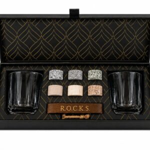 Whiskey Glass & Whiskey Stones Gift Set