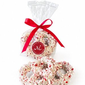 2pc White Chocolate Covered Pretzels - Peppermint