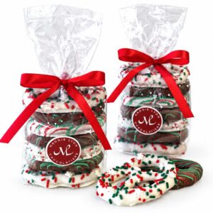 7pc M/C and W/C Covered Pretzels - Holiday Decorations